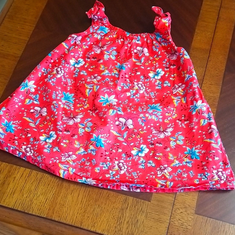 ❣5 for $25 Sale❣ GAP Red and Blue Floral Dress - Size 18-24 months